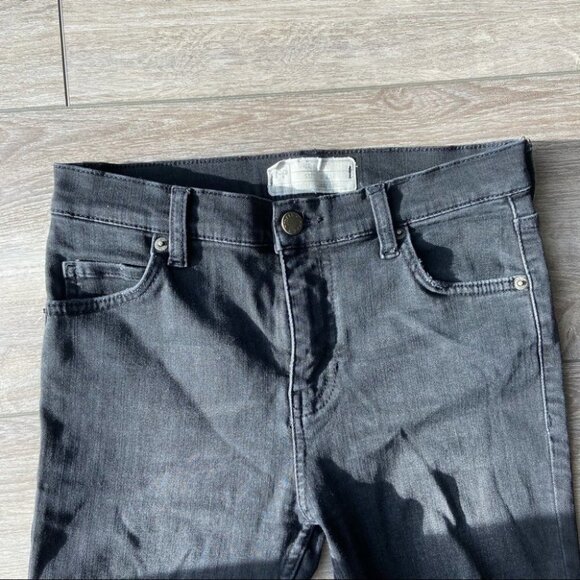 Free People Ripped  Skinny Black Washed Jeans - Picture 3 of 13